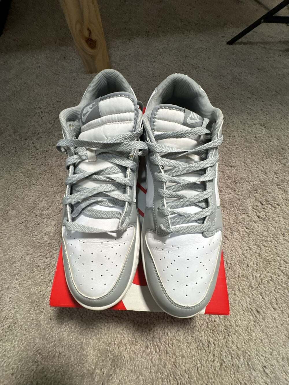 Nike Dunk Low Smoke grey and  White Athletic Shoe
